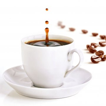 drip of coffee white coffee cup coffee beans white background drip coffee makers